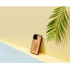 Handyhülle man and wood für iPhone 12 mini — bedruckte Katze mit rotem Fisch