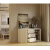 Kommode mit 2 Türen und 3 Schubladen, Kaschmirfarbe