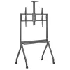 TV-Ständer MACLEAN MC-114 B tragbarer Bodenständer für 55–100 Zoll Bildschirme, max. Belastung 120 kg, VESA 200x200–900x600, Höhe 115–152 cm, schwarz, Regal