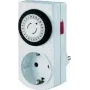 Bachmann Mini Zeitschaltuhr mechanisch - Automatischer Netzschalter - AC 230 V - 3680 Watt - Weiß (852.104)