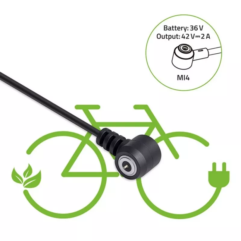 Ladegerät QOLTEC Mi4 Magnetic TIP für E-Bike 36V/42V 2A