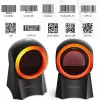 Kabelgebundener Desktop-Barcodescanner QOLTEC 50857 – 1D/2D, USB, ABS-Gehäuse, schwarz, 1,75 m Kabel