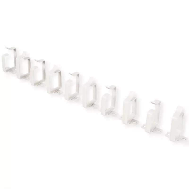 Kabelmanagement-Clip Secomp 44 x 60 mm hellgrau RAL 7035, 10er-Pack
