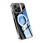Handyhülle Torras UPRO Lstand Clear-Mag für iPhone 15 — transparent, MagSafe-kompatibel, L-Stand-Design