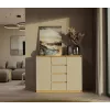 Kommode mit 2 Türen und 4 Schubladen, Artisan-Eiche/Kaschmirfarbe
