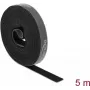 Montageband DeLOCK Klettband auf Rolle L 5 m x B 15 mm schwarz