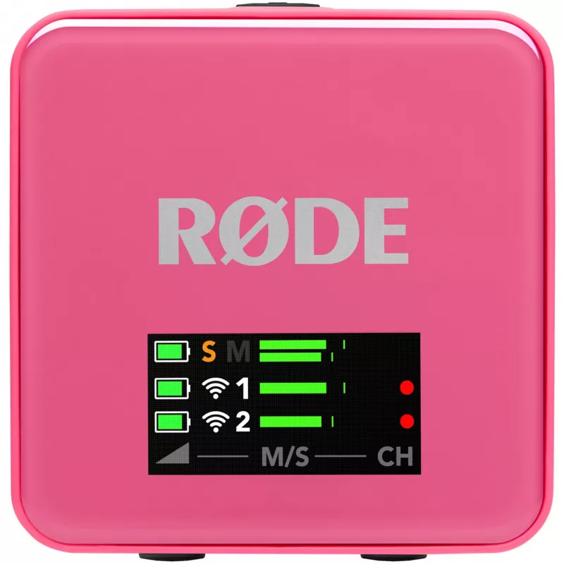 Funkmikrofon RODE Wireless GO III Pink — kompaktes zweikanaliges Sender- und Empfängersystem