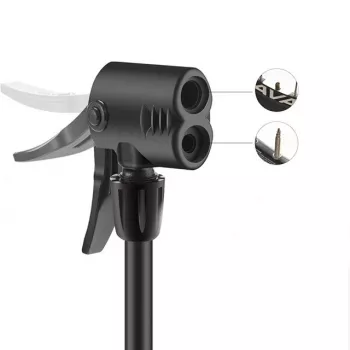 Rockbros 42610002001 Fahrrad-Standpumpe mit Manometer Schwarz