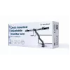 Desk monitor mount GEMBIRD MA-DA3-03, 3-arm, gas spring, VESA 75–100x100, supports 3 displays up to 27 inch, max 18 kg, Schwarz