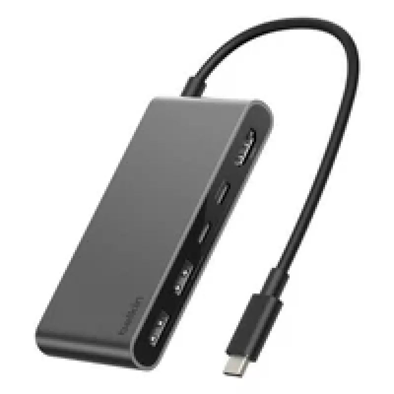 Belkin Connect, USB Typ-C, HDMI, USB 2.0 Typ-A, USB Typ-C, 5000 Mbit/s, 60 Hz, 3840 x 2160 Pixel, Schwarz