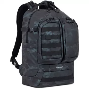 Rivacase Sherwood Rucksack Rucksack Camouflage, Navy Polyester, Polyurethan