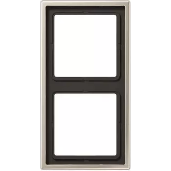 Schalterabdeckung JUNG ES 2982 – Schwarz und Edelstahl, schraubenlos, 81×152 mm