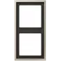 Schalterabdeckung JUNG ES 2982 – Schwarz und Edelstahl, schraubenlos, 81×152 mm