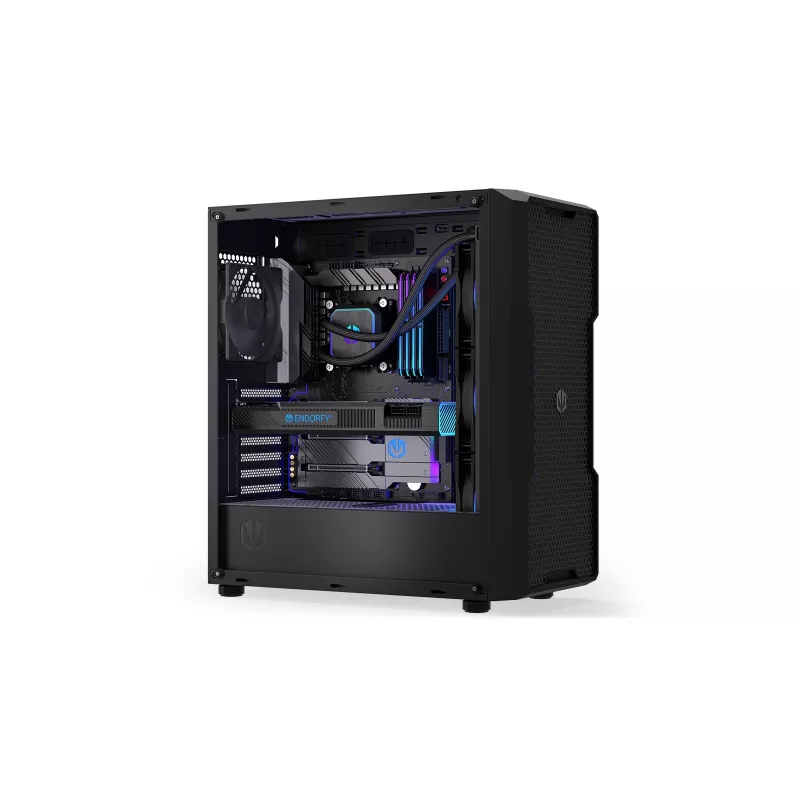 All-in-One-Flüssigkeitskühler ENDORFY Navis F360 ARGB Schwarz — 360-mm-Radiator, 3x 120×25 mm Lüfter, 250–1800 U/min, Pumpe 1600–2600 U/min, Unterstützung für LGA 1700/AM5/AM4