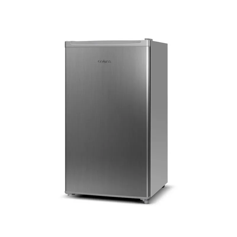 Goddess Kühlschrank | GODRSE085GS8SSE | Energieeffizienzklasse E | Standgerät | Kühlschrank ohne Gefrierfach | Höhe 85 cm | Kühlteil-Nutzinhalt 90 L | 39 dB | Silber
