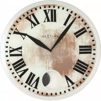 NeXtime Uhr 8162 Romana, Ø43 cm, Wand, Weiß