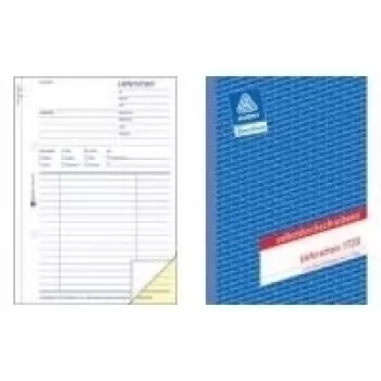 AVERY Zweckform Formularbuch Lieferschein, 2 x 50 Blatt A6, 2. Blatt ohne Perforation zum Verbleib im Buch (724)