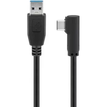 Goobay USB-C™ auf USB A 3.0 Kabel 90°, schwarz, 2 m - USB 3.0-Stecker (Typ A) > USB-C™-Stecker (66503)