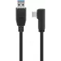 Goobay USB-C™ auf USB A 3.0 Kabel 90°, schwarz, 2 m - USB 3.0-Stecker (Typ A) > USB-C™-Stecker (66503)