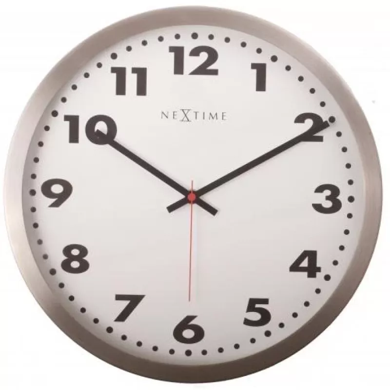 NeXtime Wanduhr 2521 Arabic, Ø33 cm, Weiß