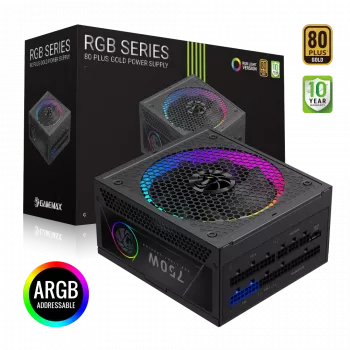 Gamemax Netzteil, 80 PLUS, Gold | RGB 750G | 750 W