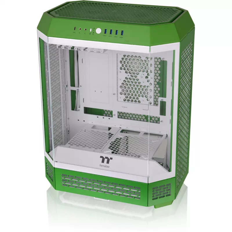 Thermaltake The Tower 600 Mid-Tower-ATX-Gehäuse mit Glasseitenfenster (Grün/Weiß)