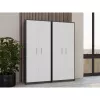 OLIV 2D CLOSED SHELVING UNIT, ANTHRACITE/Weiß SET