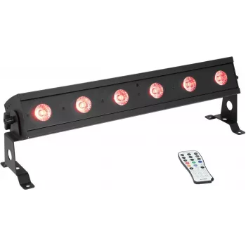 LED-Bar EUROLITE AKKU Bar-6 Entry QCL RGBW, 6x4W LEDs, batteriebetriebene tragbare Beleuchtung
