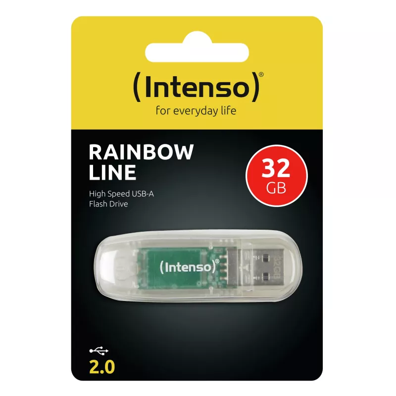 MEMORY DRIVE FLASH USB2 32GB/TRANSPARENT 3502480 INTENSO