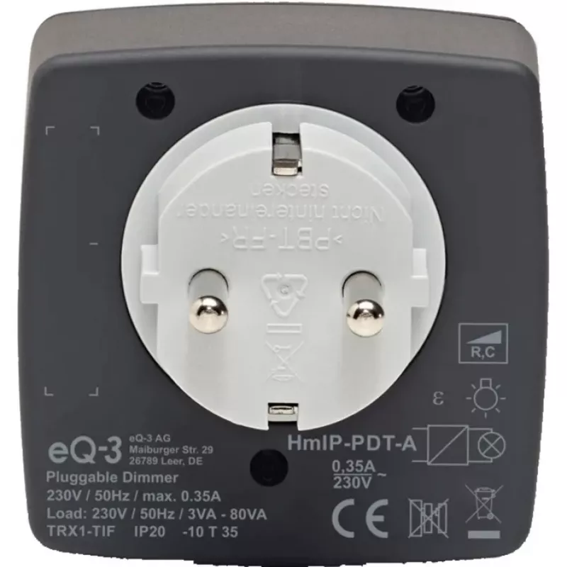 eQ-3 AG Homematic IP 161621A0, Innenbereich, Anthrazit, Kunststoff, IP20, 70 mm, 39 mm