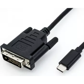 Videokabel-Adapter ROLINE 11.04.5830 USB Type-C auf DVI 1m Schwarz