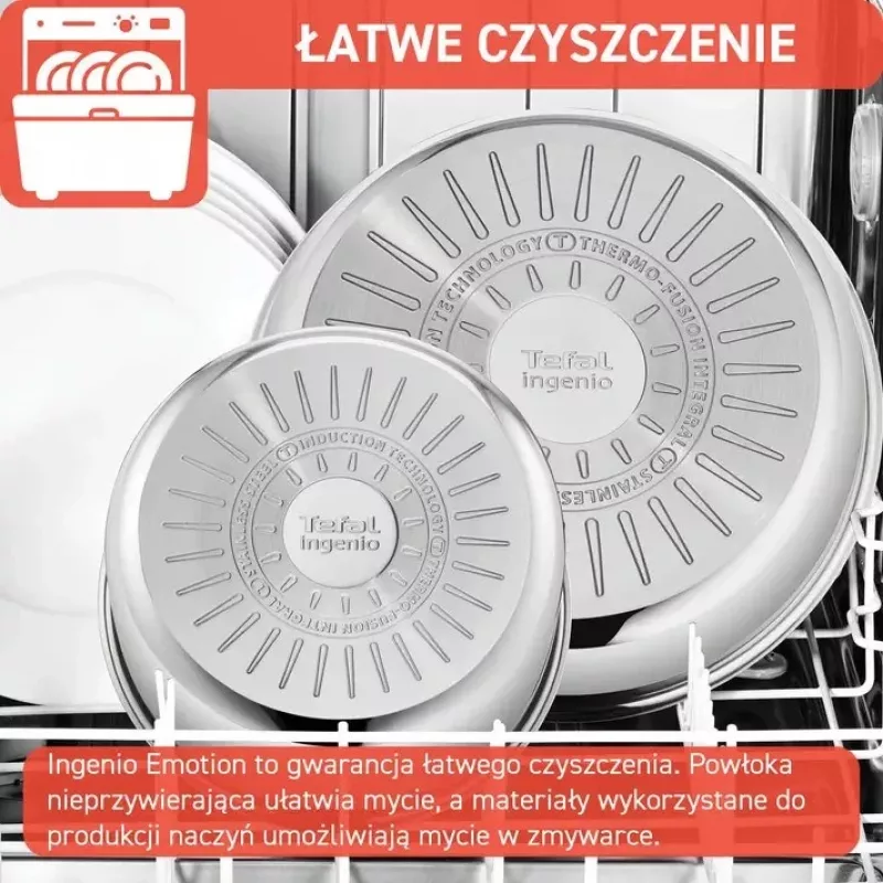 Pfannenset Tefal Ingenio Emotion L897S574, Induktion, abnehmbarer Griff, 16/20/22/28 cm
