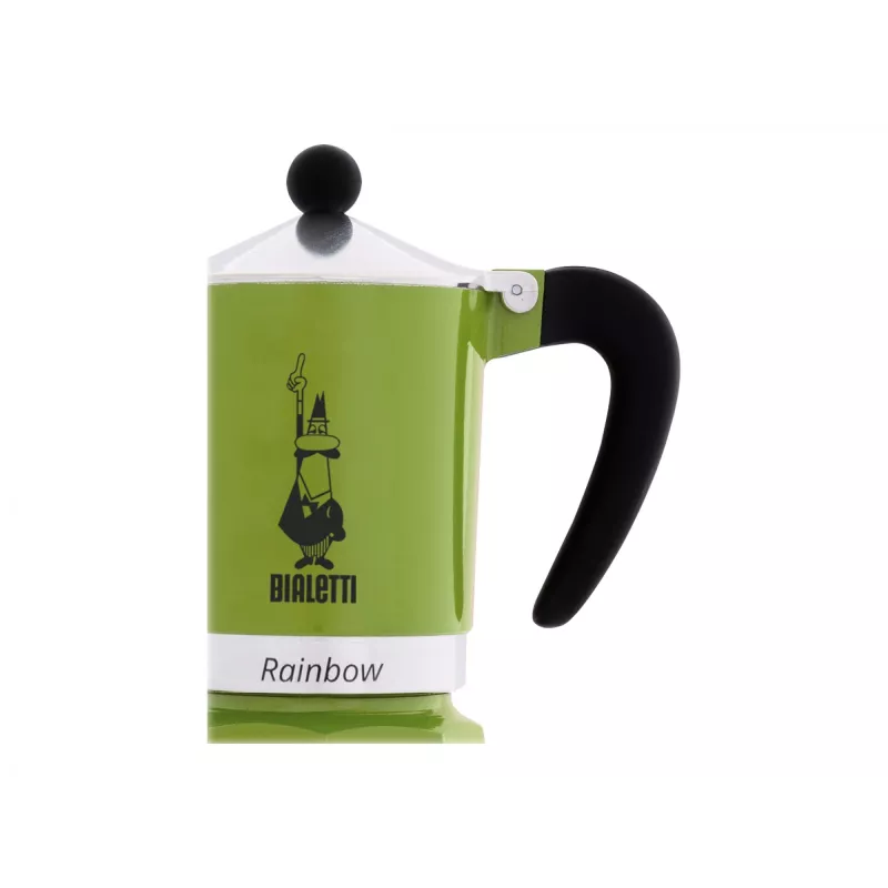 Bialetti Rainbow Moka-Kanne Schwarz, Grün