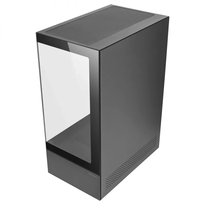 PC-Gehäuse TACENS Mars Gaming MC-XO Midi Tower Schwarz — ATX/Micro-ATX/Mini-ITX, Netzteil unten, 1×120-mm-Rücklüfter, unterstützt Grafikkarten bis 328 mm