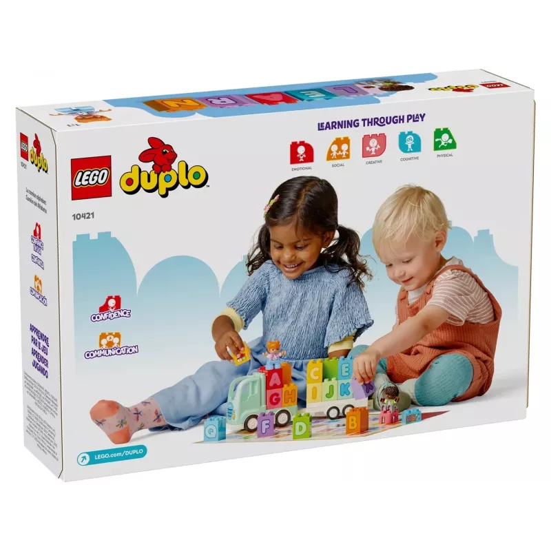 Konstruktionsspielzeug LEGO DUPLO 10421 ABC-Lastwagen, 36 Teile, 2 Minifiguren, ab 2 Jahren, Maße 110 × 140 × 70 mm