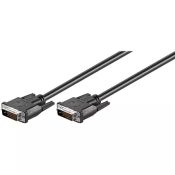 Wentronic Goobay DVI-D FullHD-Kabel Dual Link, Schwarz, 1,8 m - DVI-D-Stecker Dual-Link (24+1-Pin) > DVI-D-Stecker Dual-Link (24+1-Pin) (93573)