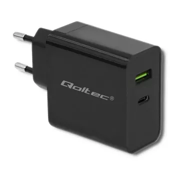 Netzteil QOLTEC 51717 45W 20V 3A AC Ladegerät für Innenräume für Smartwatch, schwarz