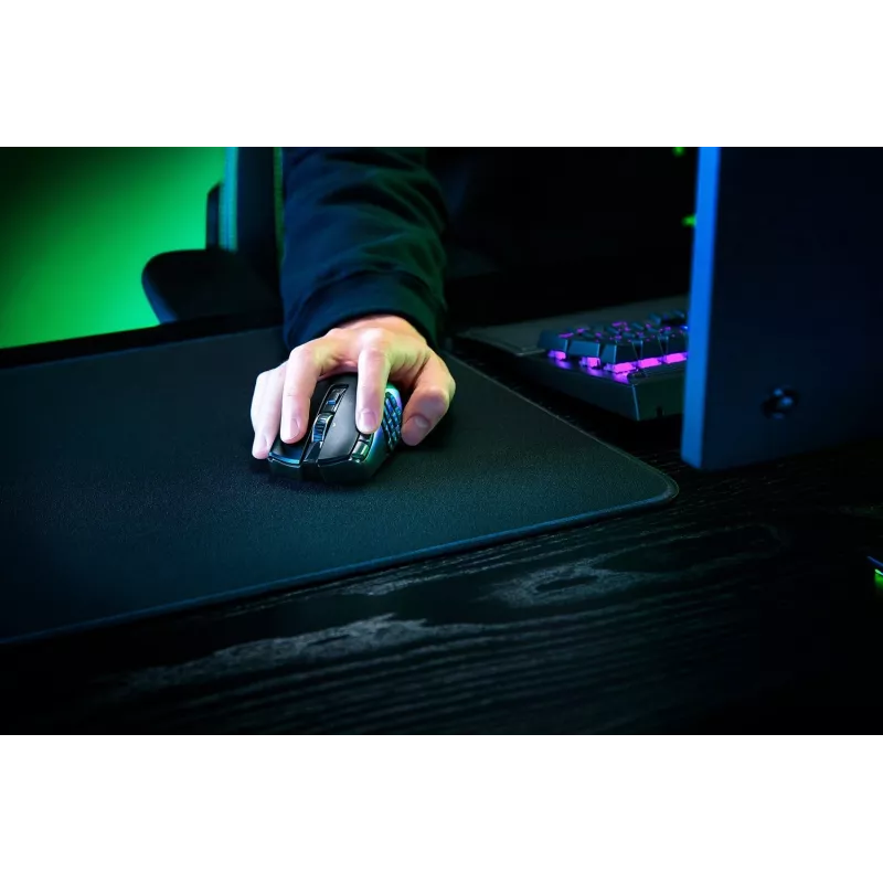 Gaming-Maus Razer Naga V2 HyperSpeed RF Wireless + Bluetooth, rechtshändig, 30000 DPI, optisch, schwarz