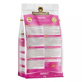 WOLFSBLUT VetLine Hypoallergen Pferd mit Süßkartoffeln - Trockenfutter für Hunde - 2kg