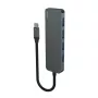 USB-Hub SAVIO AK-54 — 4 x USB-A (USB 3.2 Gen 1), USB-C-Host, schwarz
