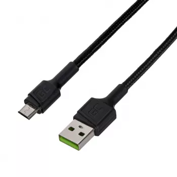 USB 2.0 Kabel Grün Cell KABGC23, USB A auf Micro-USB B, 0,3 m, schwarz