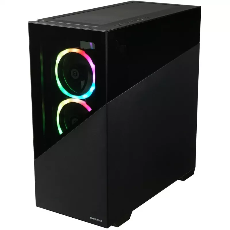 Enermax K8 - Midi Tower - PC - Schwarz - ATX - micro ATX - Mini-ITX - SPCC - Gehärtetes Glas - Gaming (ECA-EK8-BB-ARGB)