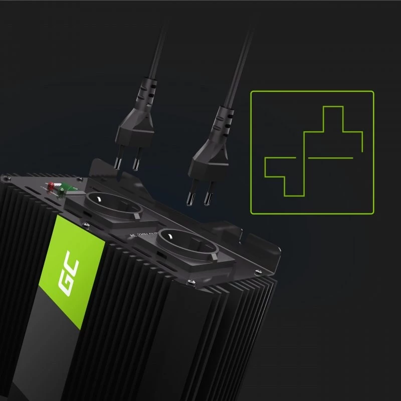 Power inverter Grün Cell INVGC12 Auto 3000 W Schwarz