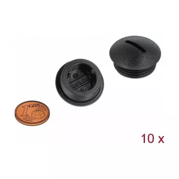 Rohrverschlusskappe Schwarz Nylon DeLOCK 60231