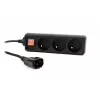 Gembird EG-PSU3F-01 Überspannungsschutz Schwarz 3 AC-Steckdosen 230 V 0,6 m
