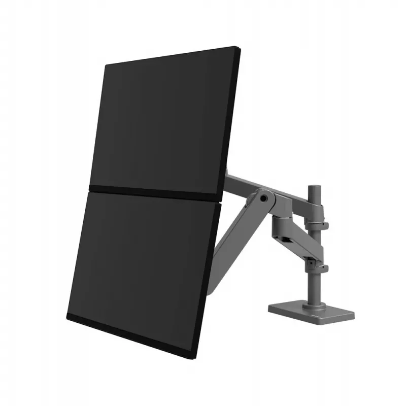 Ergotron LX Pro - Montageset (Doppelarm) - für 2 LCD-Bildschirme - Lochplattenmontage - Aluminium - Dunkelgrau - Bildschirmgröße: bis 61 cm (bis 24 Zoll)