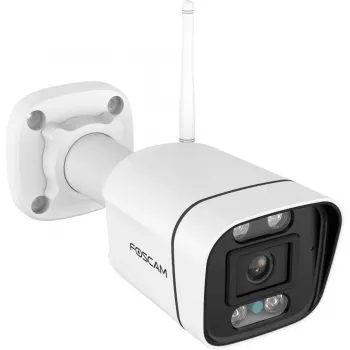 Foscam V8P Wi-Fi Überwachungskamera Weiß 8MP (3840x2160), Dual-Band-WLAN, integrierter Scheinwerfer und Alarmsirene (V8P-W)