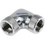 Alphacool HF L-Anschluss 90° - G1/4 drehbar - 2x Innengewinde - Chrom (17038)