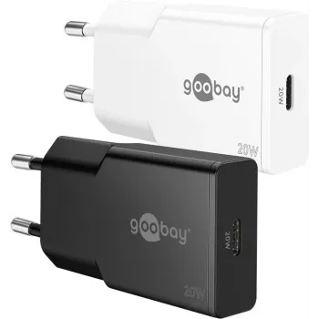 Goobay 75728 - USB-Ladegerät 20 W 1x USB-C GaN schlank Weiß (75728)