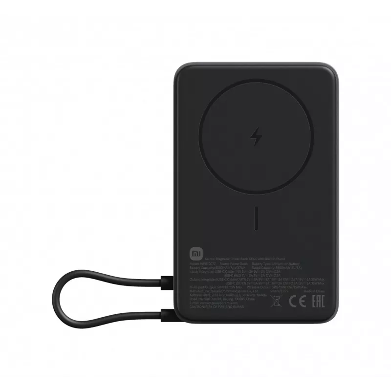 Powerbank Xiaomi BHR08P9GL 5900 mAh Li‑Ion, kabelloses Laden, USB‑C, grau